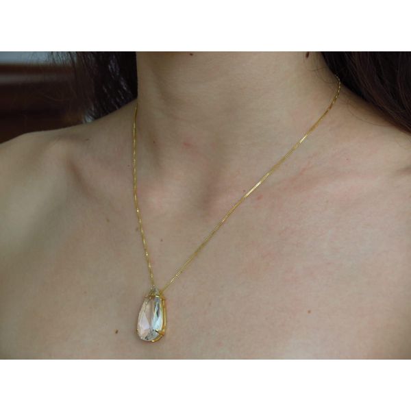 Colar Gota de Zircônia 45cm - BRIDA FOLHEADOS