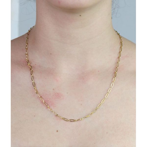 Corrente Elos Ovais 50cm - BRIDA FOLHEADOS