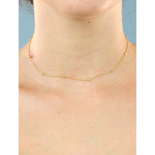 Choker com Zircônias 30+10cm - BRIDA FOLHEADOS