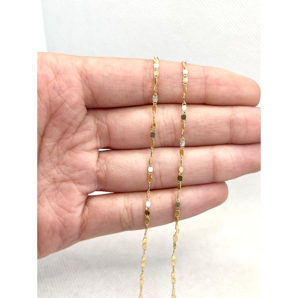 Corrente Piastrine 60cm - BRIDA FOLHEADOS