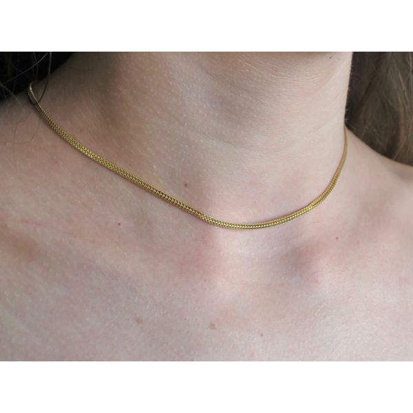 Corrente Veneziana Dupla 40cm + Extensor - BRIDA FOLHEADOS