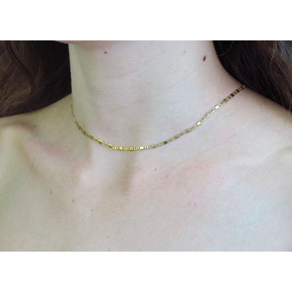 Corrente Piastrine 40cm + Extensor - BRIDA FOLHEADOS