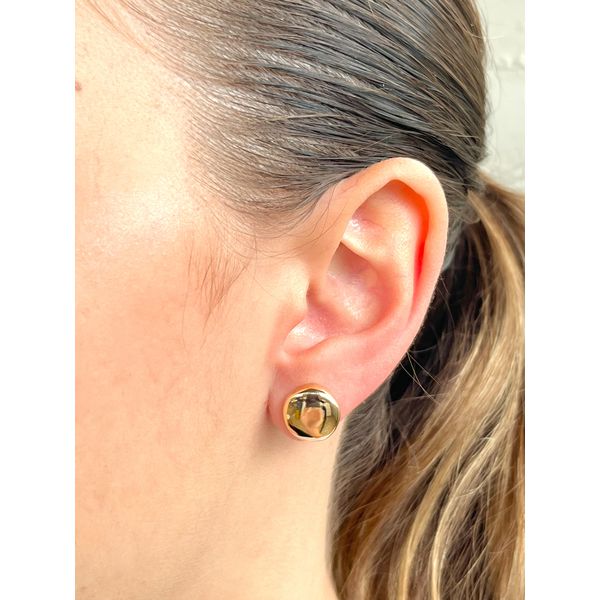 Conjunto Colar e Brinco Redondo Liso - BRIDA FOLHEADOS