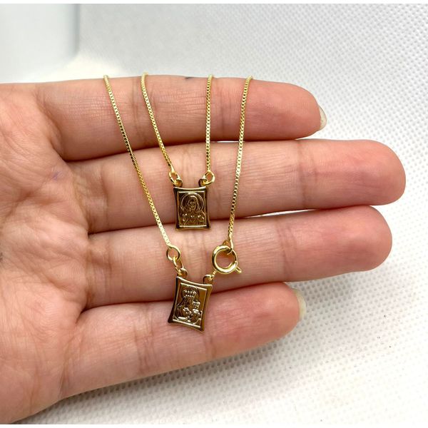 Colar Escapulário Corrente Veneziana 45c... - BRIDA FOLHEADOS