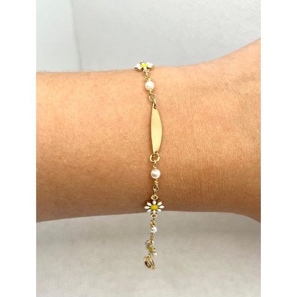 Pulseira Infantil Margarida Com Plaquinh... - BRIDA FOLHEADOS