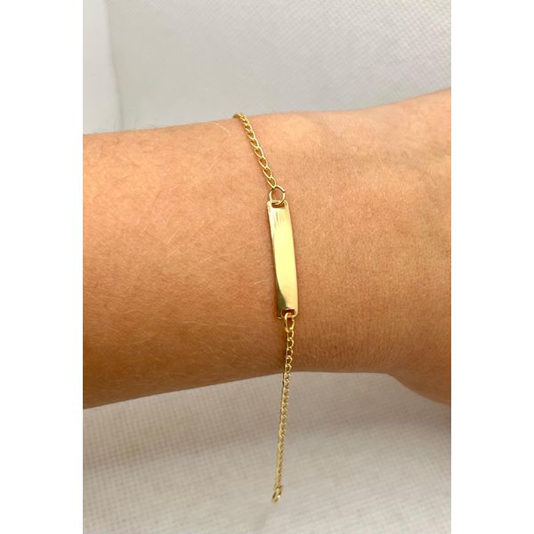 Pulseira Infantil Plaquinha 15cm - BRIDA FOLHEADOS