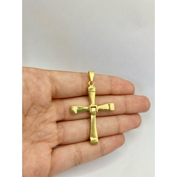 Pingente Cruz Lisa 5cm - BRIDA FOLHEADOS
