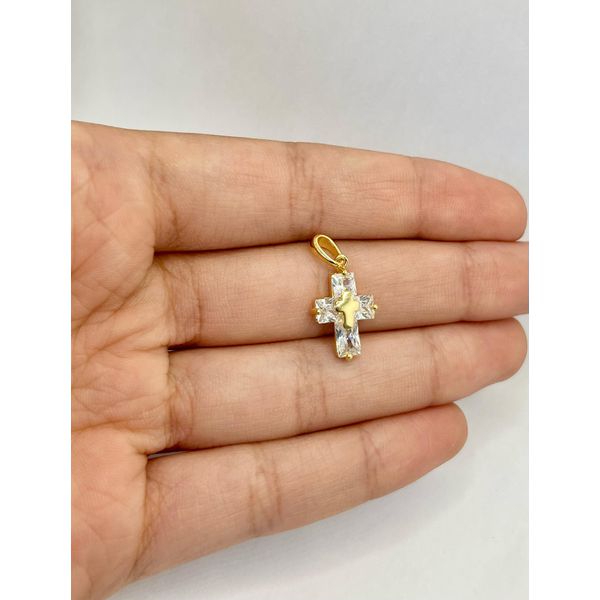 Pingente Cruz com Zircônia 2,2cm - BRIDA FOLHEADOS