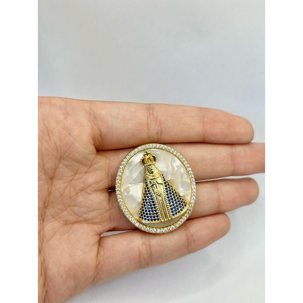 Pingente Nossa Senhora Zircônia - BRIDA FOLHEADOS