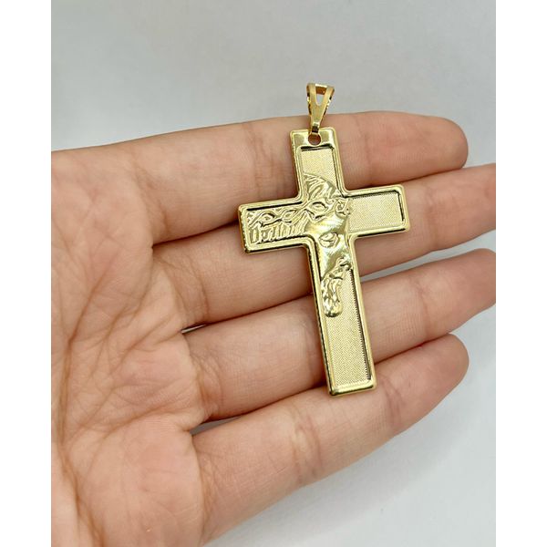 Pingente Cruz 6cm - BRIDA FOLHEADOS