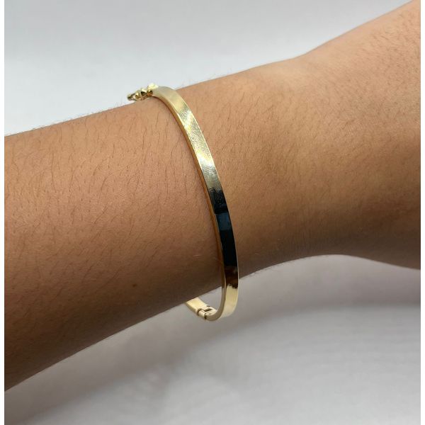 Bracelete Liso Achatado 4mm - BRIDA FOLHEADOS