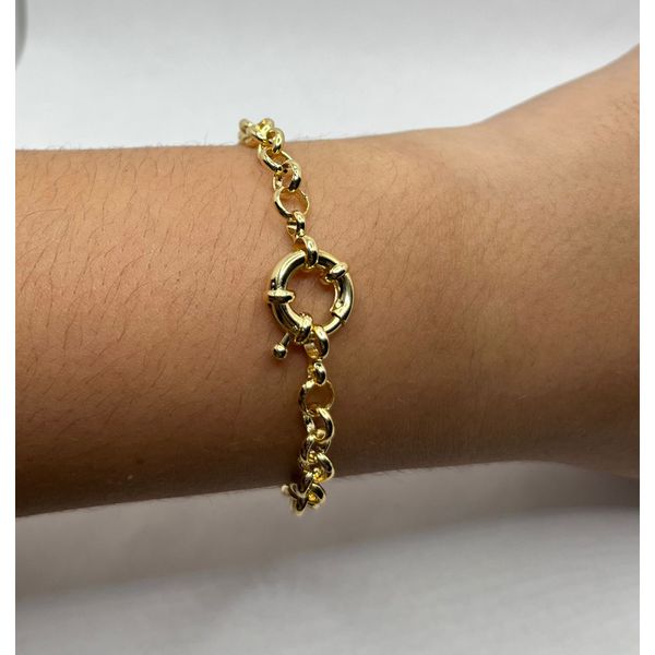 Pulseira Elo Português Com Fecho Boia 18... - BRIDA FOLHEADOS