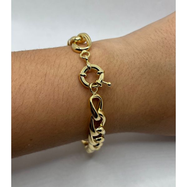 Pulseira Grumet Grossa Fecho Boia 21cm - BRIDA FOLHEADOS
