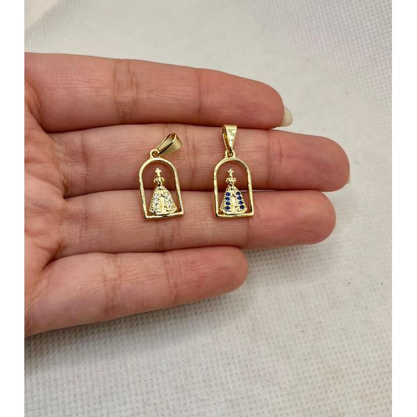 Pingente Nossa Senhora Zircônia - BRIDA FOLHEADOS