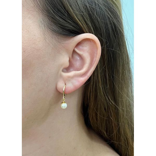 Brinco Argola De Pérola Redonda - BRIDA FOLHEADOS