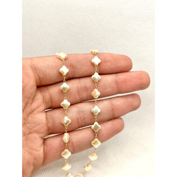 Choker Trevo De Pérola 30+10cm - BRIDA FOLHEADOS