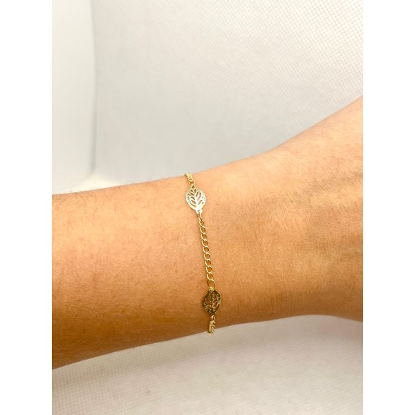 Pulseira De Folhas Lisa - BRIDA FOLHEADOS