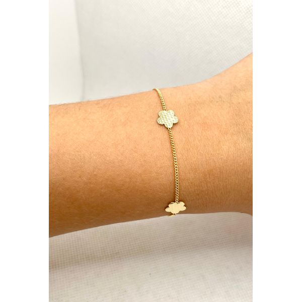 Pulseira De Florzinhas Lisa - BRIDA FOLHEADOS