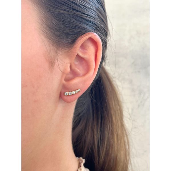 Brinco Ear Cuff De Zircônia Encapada - BRIDA FOLHEADOS