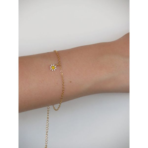 Pulseira Margarida Colorida 17,5+5cm - BRIDA FOLHEADOS