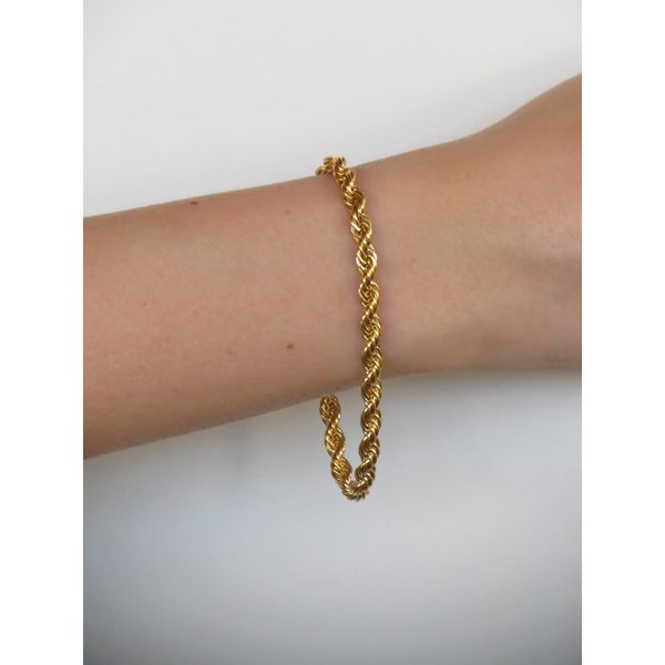 Pulseira Feminina Cordão Baiano 19cm - BRIDA FOLHEADOS