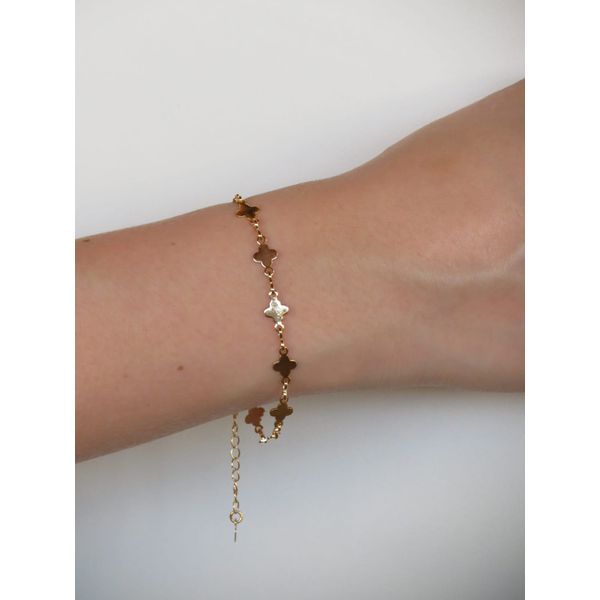 Pulseira Trevo 16+5cm - BRIDA FOLHEADOS