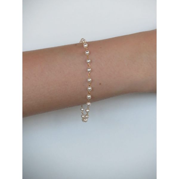 Pulseira Pérola 18cm - BRIDA FOLHEADOS