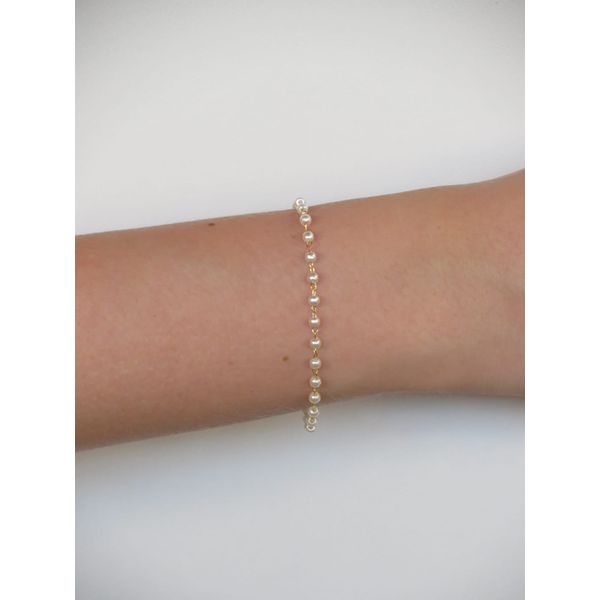 Pulseira Pérola 18cm - BRIDA FOLHEADOS