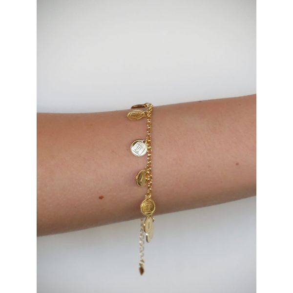 Pulseira 10 Mandamentos 17+5cm - BRIDA FOLHEADOS