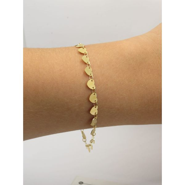 Pulseira Feminina Coração 18cm - BRIDA FOLHEADOS