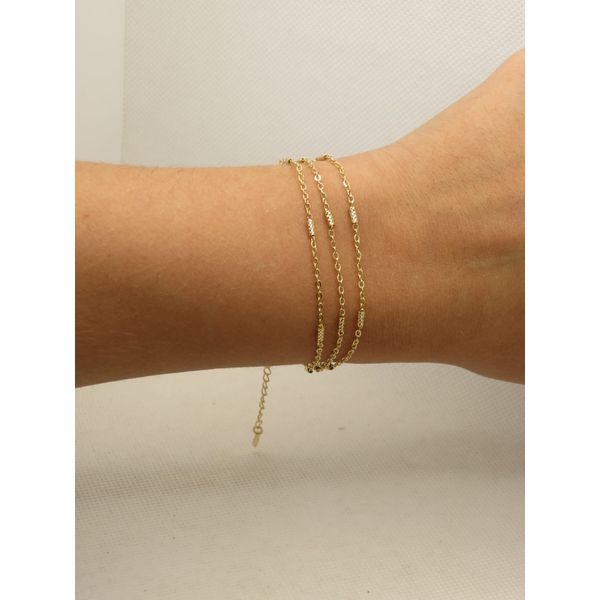 Pulseira Tripla de Elos e Canutilho - BRIDA FOLHEADOS