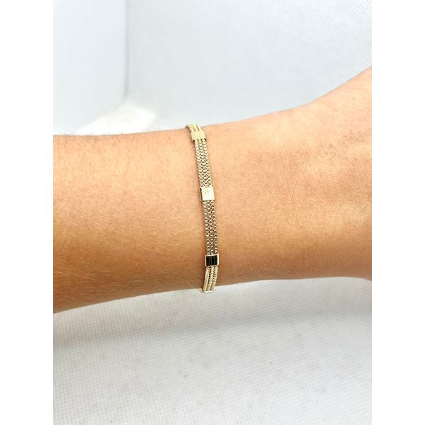 Pulseira Fio Triplo 17+5cm - BRIDA FOLHEADOS