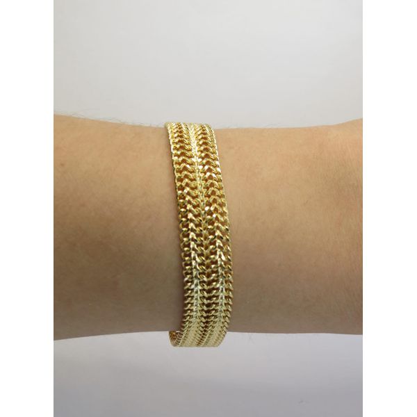 Pulseira Elos Entrelaçados 17+5cm - BRIDA FOLHEADOS