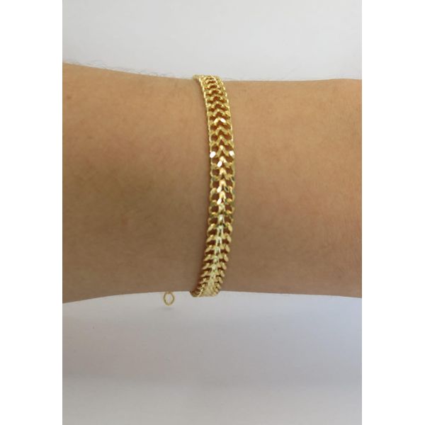 Pulseira Elos Entrelaçados 16+5cm - BRIDA FOLHEADOS