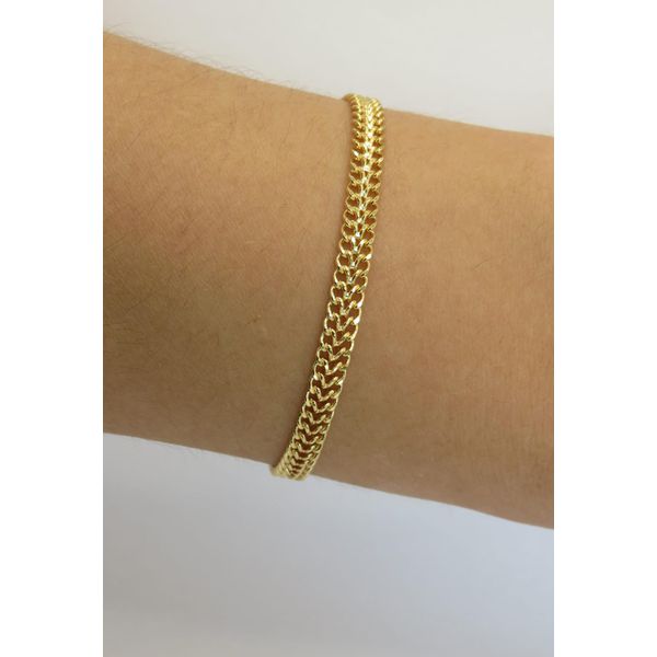 Pulseira Elos Entrelaçados 16+5cm - BRIDA FOLHEADOS
