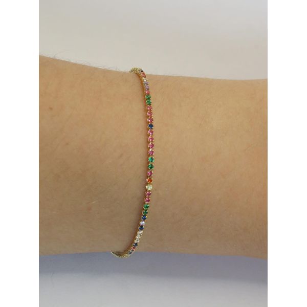 Pulseira Riviera Colorida 15+5cm - BRIDA FOLHEADOS