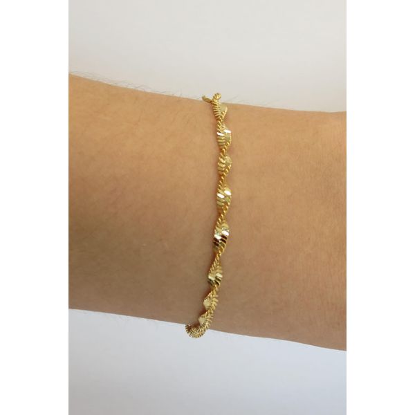 Pulseira Fita Enrolada 16+5cm - BRIDA FOLHEADOS