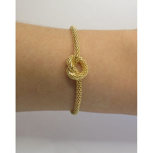 Pulseira Roliça com Nó 18+5cm - BRIDA FOLHEADOS