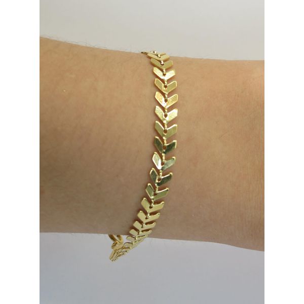Pulseira Feminina Escamada 19,5cm - BRIDA FOLHEADOS