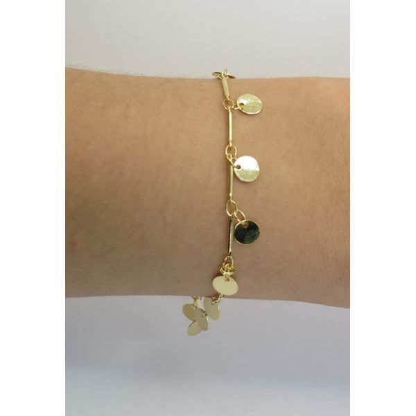 Pulseira Feminina com Círculos 18cm - BRIDA FOLHEADOS
