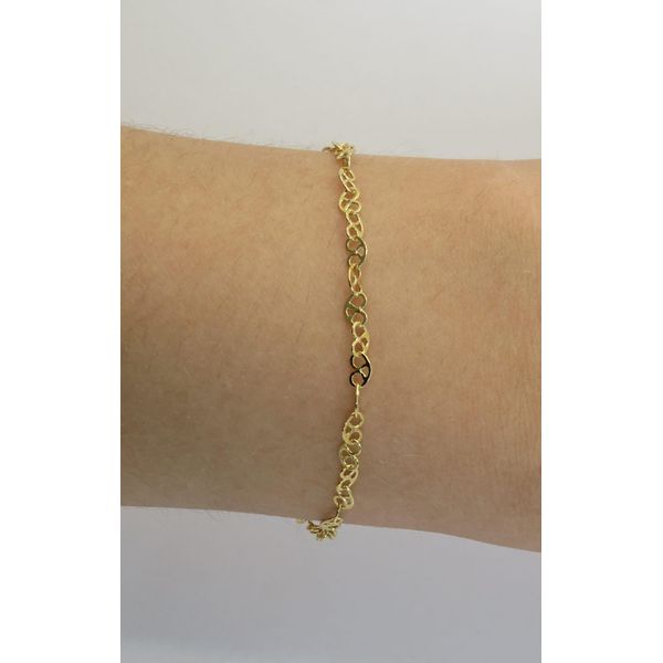 Pulseira Feminina Coração 17cm + Extenso... - BRIDA FOLHEADOS