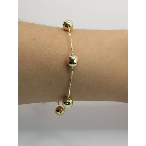 Pulseira de Bolas 18+5cm - BRIDA FOLHEADOS
