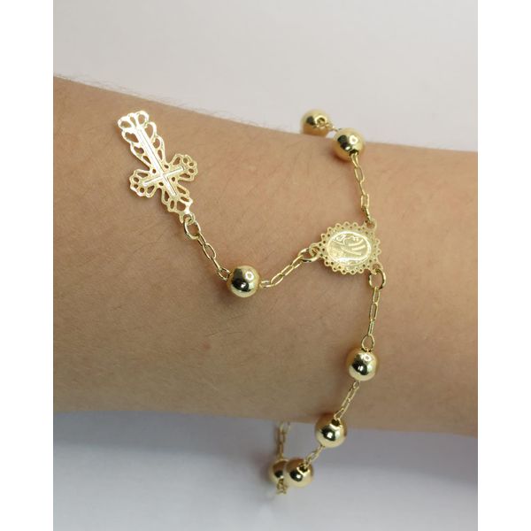 Pulseira de Terço 23cm - BRIDA FOLHEADOS