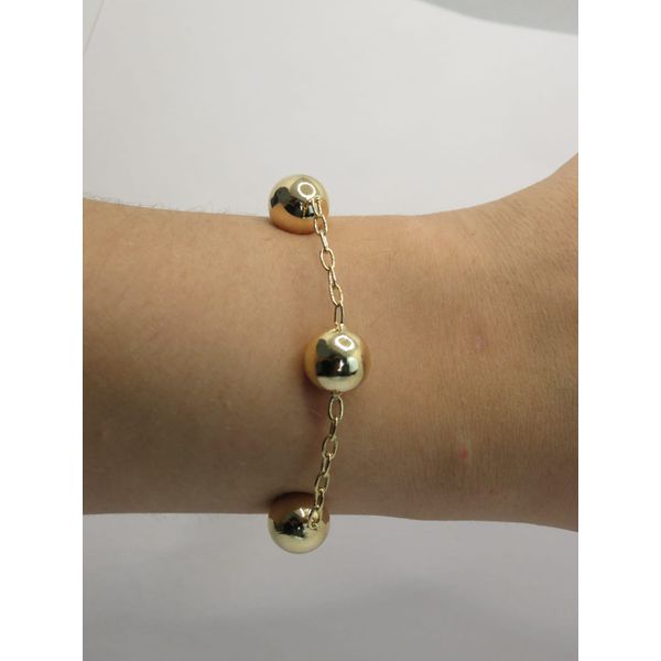 Pulseira de Bolas 20cm - BRIDA FOLHEADOS