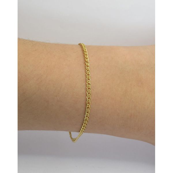 Pulseira Masculina Grumet Duplo 18cm - BRIDA FOLHEADOS