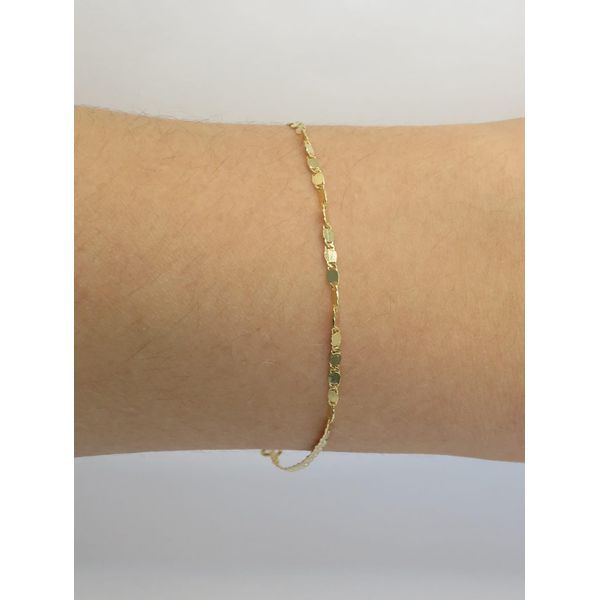 Pulseira Piastrine Fina 19cm - BRIDA FOLHEADOS