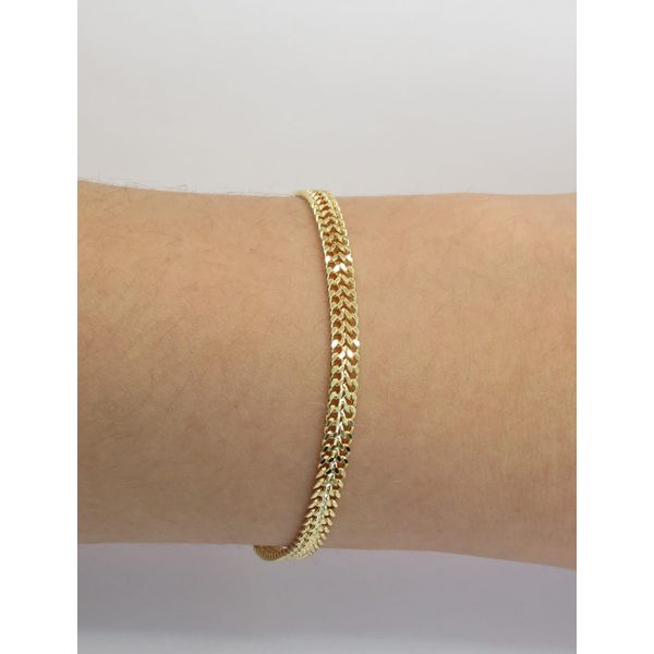 Pulseira Elos Entrelaçados 18+5cm - BRIDA FOLHEADOS