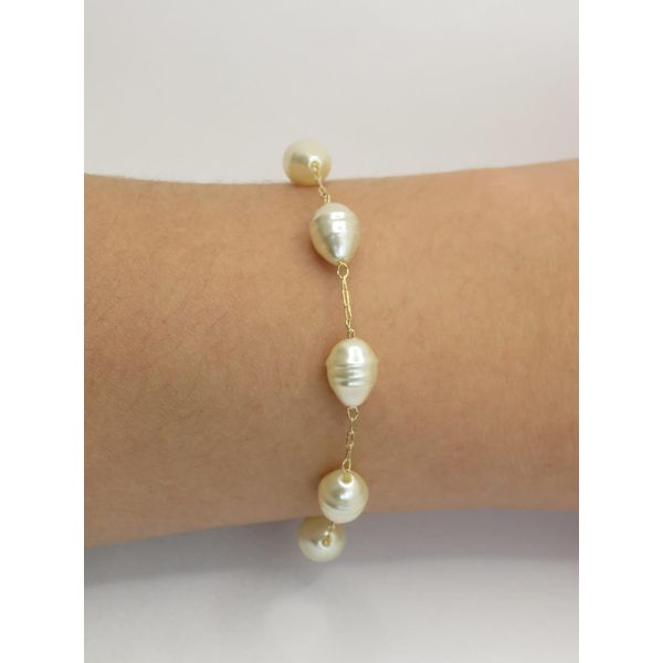 Pulseira Pérolas Barrocas 18+5cm - BRIDA FOLHEADOS