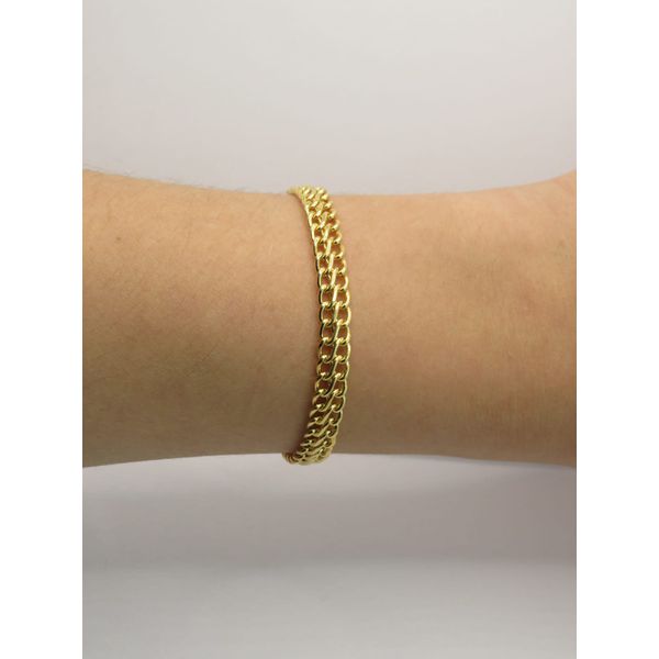Pulseira Elos Entrelaçados 17,5cm + Exte... - BRIDA FOLHEADOS