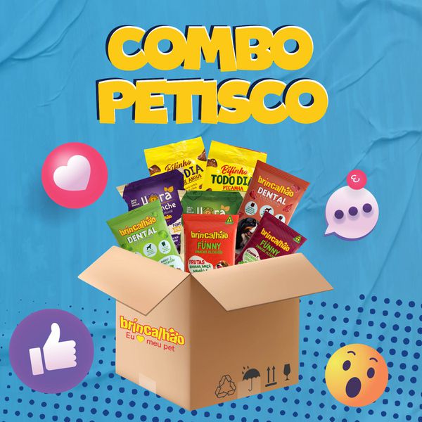 Kit Petiscos e Bifinhos para Cachorro Mix de linh... - Brincalhão Pet